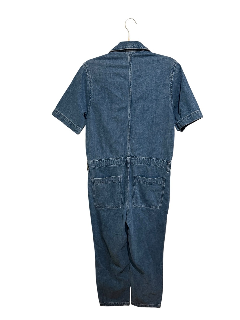 NWT Everlane Women’s “The Super Soft Jean Coverall” Blue Short-Sleeve Jumpsuit 6 - Picture 6 of 6